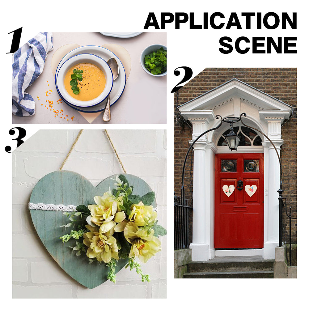 Holzherz natur Lasercut 30x30x0,6cm 1 Stück