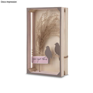 Holzkiste Latten-Optik FSC Mix Credit 35,5x20,3x8,4cm + 2 Wandhaken