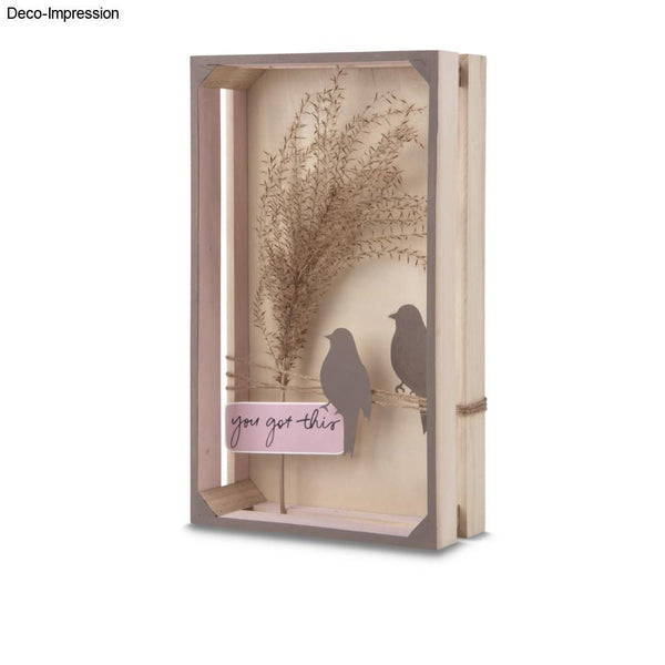 Holzkiste Latten-Optik FSC Mix Credit 35,5x20,3x8,4cm + 2 Wandhaken