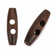 Holzknebelknopf kokosbraun 2-Loch 40x11mm 5 Stück