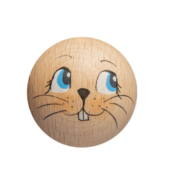 Handbemalter Hasenkopf Holz niedlich