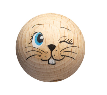 Handbemalter Holzkopf Häschen zwinkernd