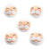 Holzkugel Gesicht Santa Claus Weihnachtsmann Tampondruck 20mm 20 Stück