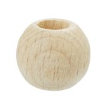 Großloch Holzperlen natur 15mm 10 Stück