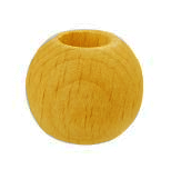 Holzperle 20mm senfgelb 5 Stück