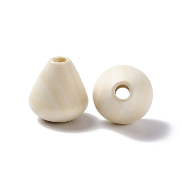 Holzperlen Tropfen roh 23x22mm Lochborhung 5,5mm 10 Stück