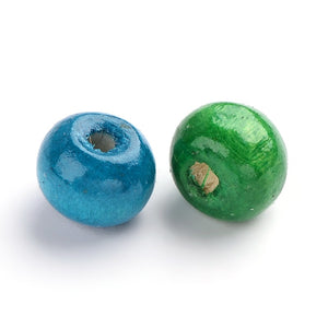 Holzperlenmix bunt 8mm Loch 3mm 100 Stück