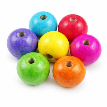 Holzperlenmix bunt verschiedene Größen