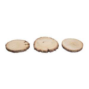 Holzscheibe rund natur 10-12cm ø 3Stück
