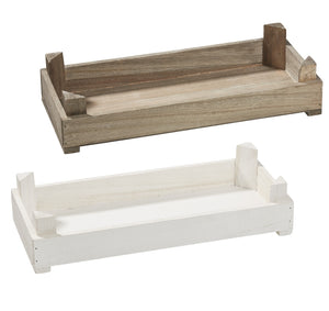 Holztablett- Kiste Basic gebeizt 35x15x8cm 1 Stück