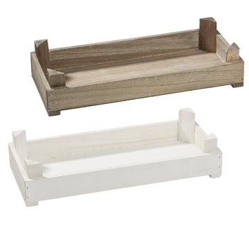 Holztablett- Kiste Basic gebeizt 35x15x8cm 1 Stück
