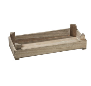 Holztablett- Kiste Basic gebeizt 35x15x8cm 1 Stück