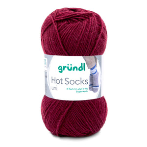 Hot Socks uni 50 Sockenwolle 4-fach superwash 50g/210m