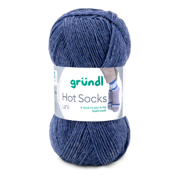 Hot Socks uni 50 Sockenwolle 4-fach superwash 50g/210m
