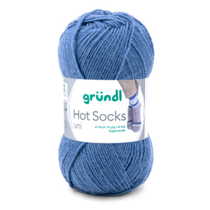 Hot Socks uni 50 Sockenwolle 4-fach superwash 50g/210m