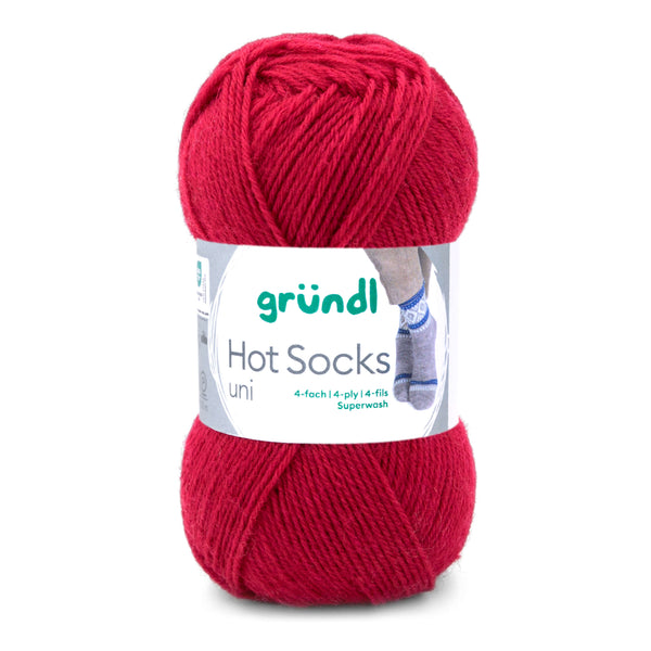 Hot Socks uni 50 Sockenwolle 4-fach superwash 50g/210m