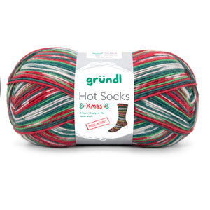 Gründl Hot Socks X-MAS 2026 4-fach Sockenwolle 100g / 420m