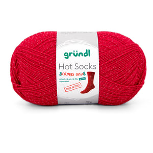 Gründl Hot Socks X-MAS 2026 4-fach Sockenwolle 100g / 420m