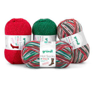 Gründl Hot Socks X-MAS 2026 4-fach Sockenwolle 100g / 420m