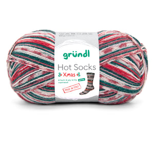 Gründl Hot Socks X-MAS 2026 4-fach Sockenwolle 100g / 420m