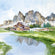 IHR Servietten Mountain Valley blue Berglandschaft 3-lagig 33x33cm 20 Stück / Packung