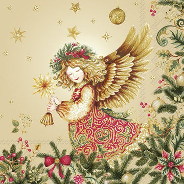 IHR Servietten Opulent Angel creme FSC Mix 33x33cm 20 Stück
