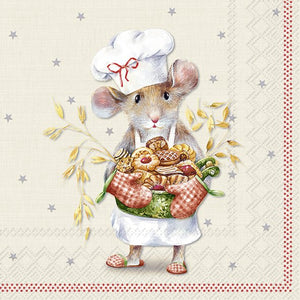 IHR Servietten Anna Baked Maus FSC Mix 33x33cm 20 Stück