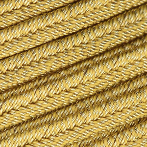 Italian Luxury Soutache Band polished brass metallic hellgold per Meter