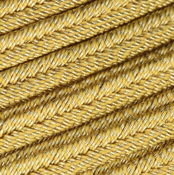 Italian Luxury Soutache Band polished brass metallic hellgold per Meter