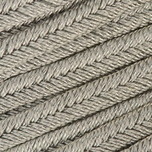 Italian Luxury Soutache Band 3mm stainless metallic per Meter