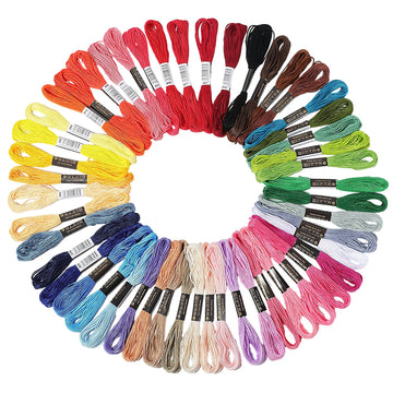 Stickgarn Set multicolor Polycotton 1mm 50 Stränge à 8m