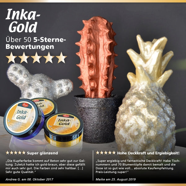 Viva Decor Inka Gold, 62,5g Dose Metallglanz Farbe
