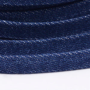 Jeansband dunkelblau 10x2mm Denimkordel pro Laufmeter