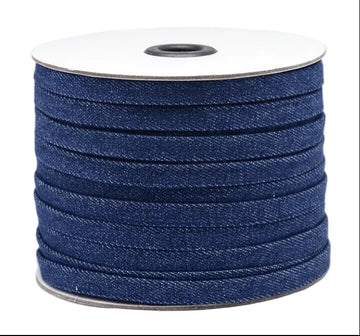 Jeans Band dunkelblau 10x2mm Denim Cord per Laufmeter