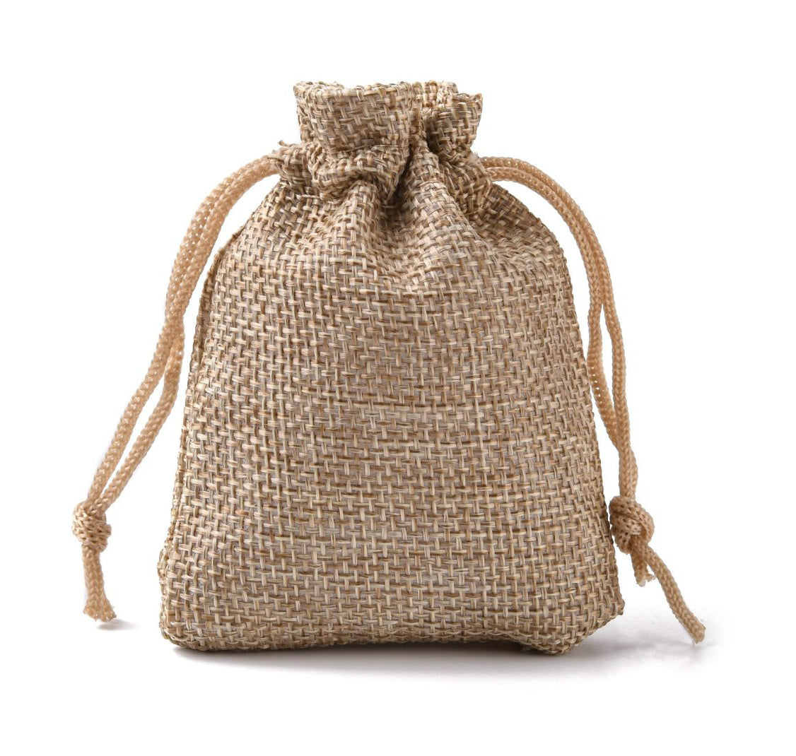 Jutesackerl 9x7 cm, natur, pro Stück Jutebeutel Jutesack Geschenkbeutel