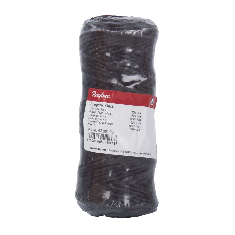 Jutegarn 4-fach, 3,5 mm, 50m, verschiedene Farben