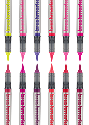 Karin Markers Brushmarker PRO Set mit Nylon-Pinselspitze 12 Stifte