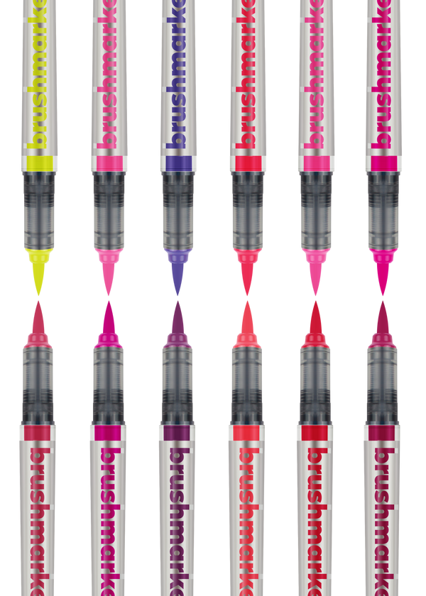 Karin Markers Brushmarker PRO Set mit Nylon-Pinselspitze 12 Stifte