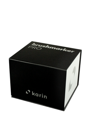 Karin Markers Brushmarker PRO MEGA BOX Set mit Nylon-Pinselspitze 60 Stifte und 3 Blender