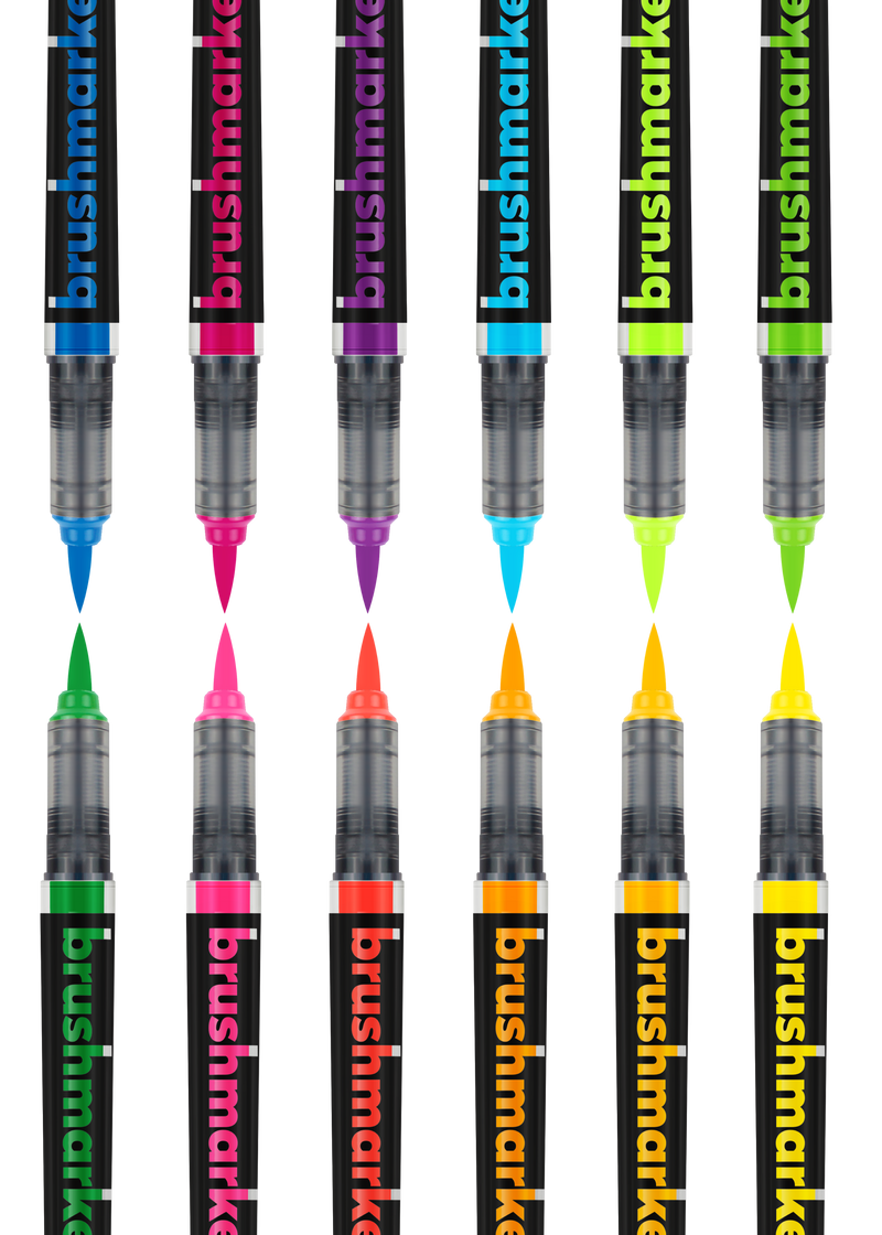 Karin Markers Brushmarker PRO Set mit Nylon-Pinselspitze 12 Stifte