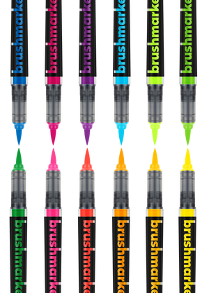 Karin Markers Brushmarker PRO Set mit Nylon-Pinselspitze 12 Stifte