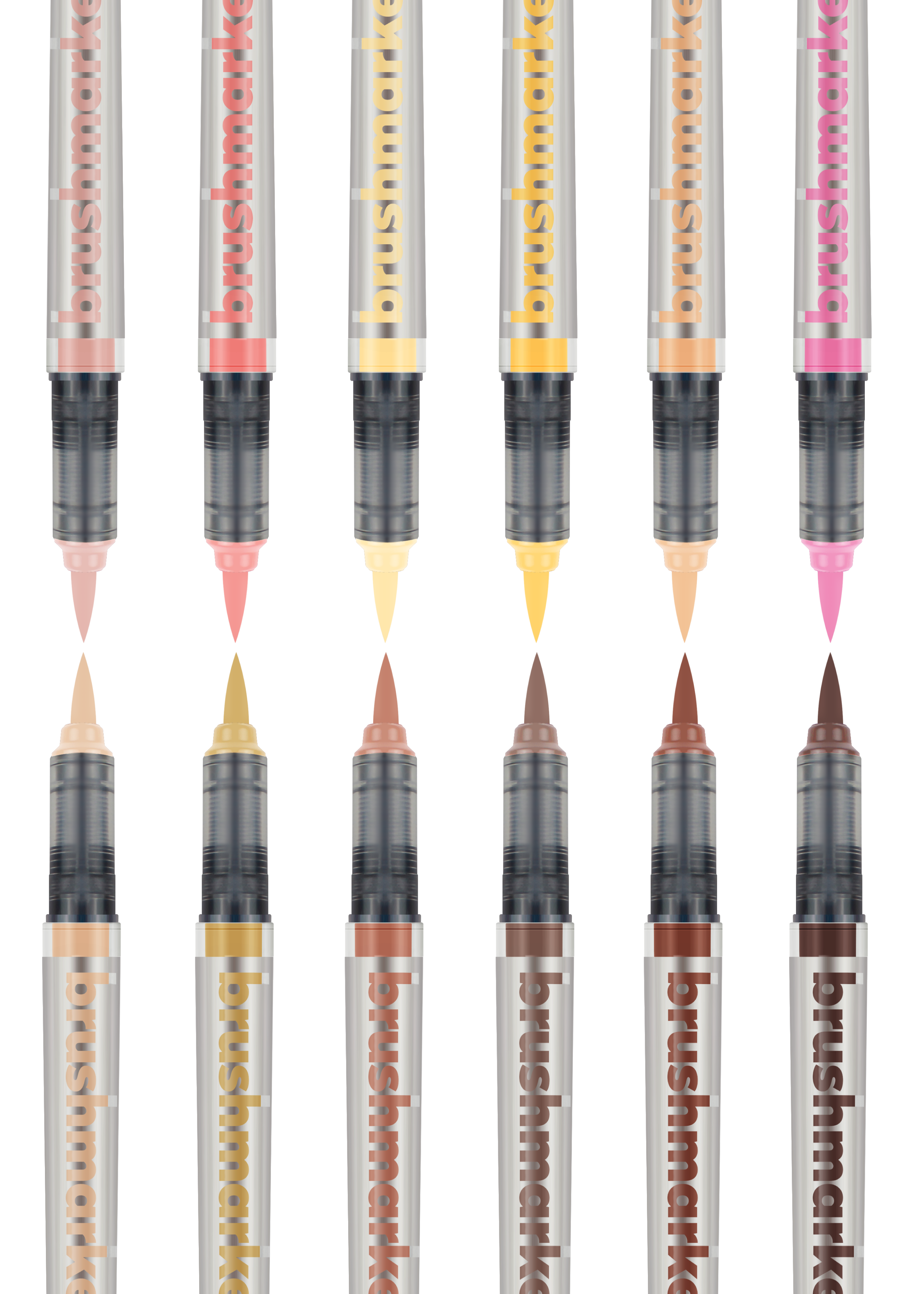Karin Markers Brushmarker PRO Set mit Nylon-Pinselspitze 12 Stifte