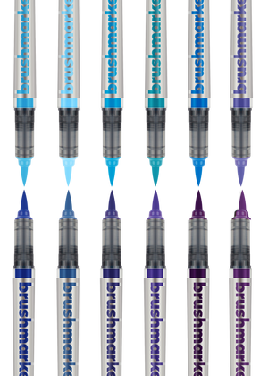 Karin Markers Brushmarker PRO Set mit Nylon-Pinselspitze 12 Stifte