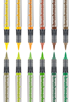 Karin Markers Brushmarker PRO Set mit Nylon-Pinselspitze 12 Stifte