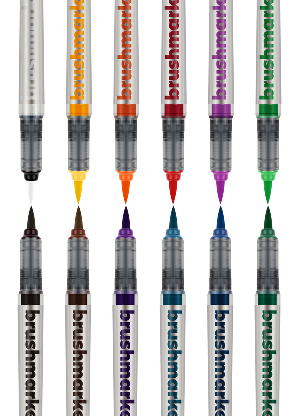 Karin Markers Brushmarker PRO Set mit Nylon-Pinselspitze 12 Stifte