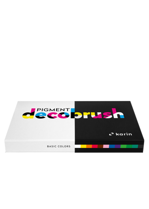 Karin Markers Pigment Decobrush BASIC COLORS Set 12 Stifte in Box