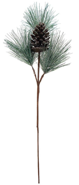 Kiefer mit Schnee und Zapfen grün 60cm