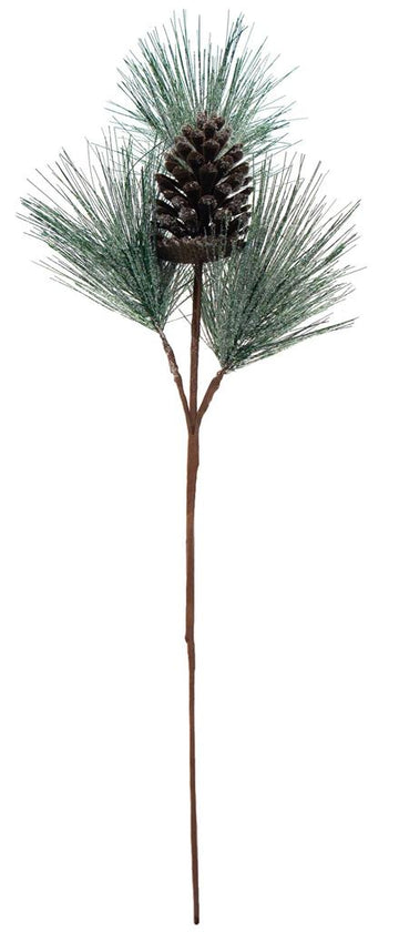 Kiefer mit Schnee und Zapfen grün 60cm