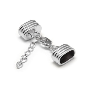 Kappelverschluss oval gerillt 42x15mm innen: 6x12mm per Set