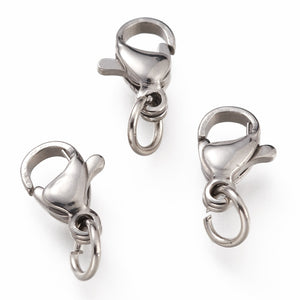 Karabiner Kettenverschluss mit Zwischenring Edelstahl 10mm 5 Stück / Packung